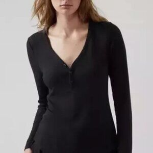 Athleta Wind Down Sleep Top - Black